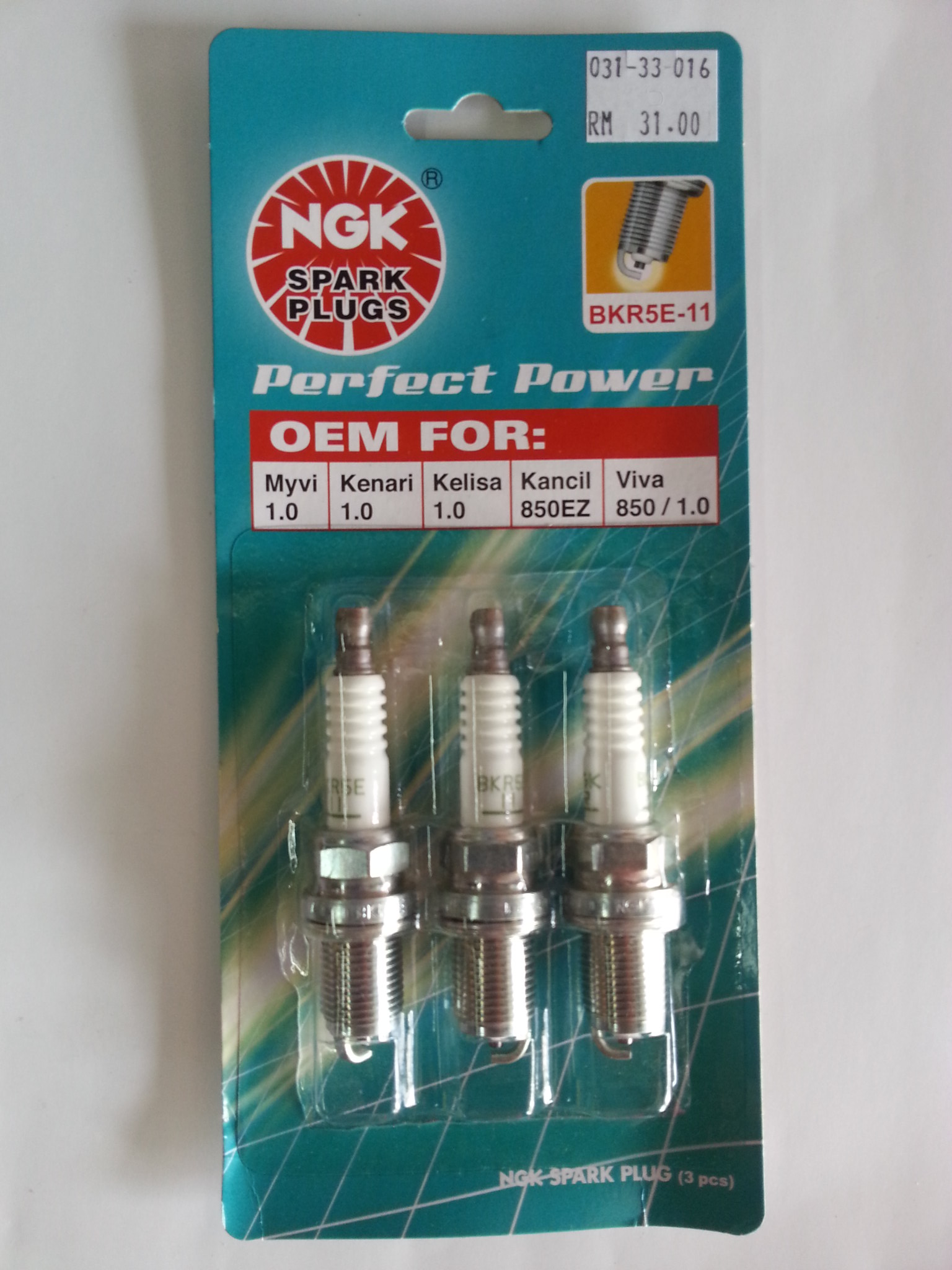 NGK Spark Plugs BKR5E-11 Perodua Myvi, Kenari, Kelisa 