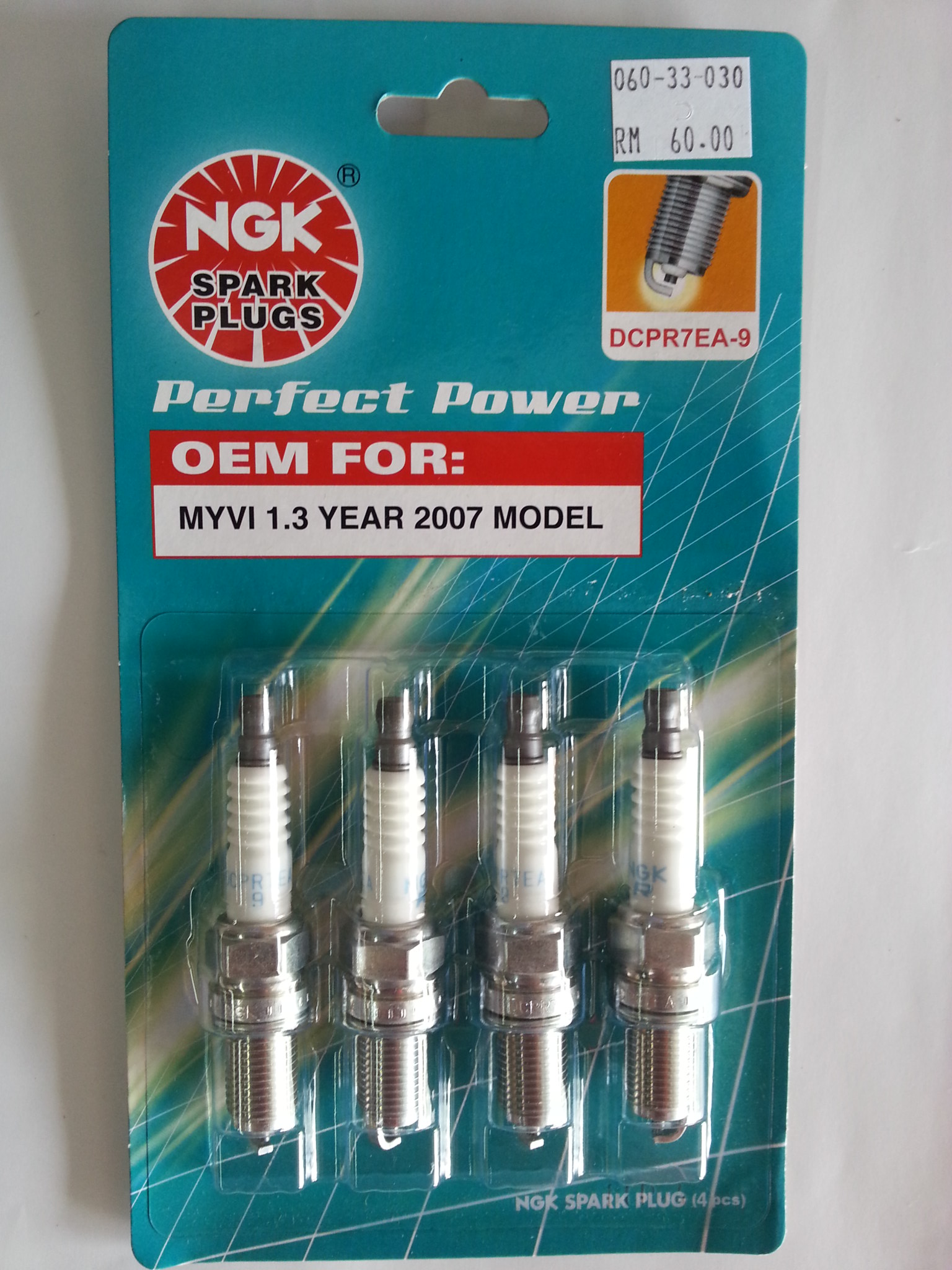 NGK Spark Plugs DCPR7EA-9 Perodua Myvi 1.3 2007 All Model 