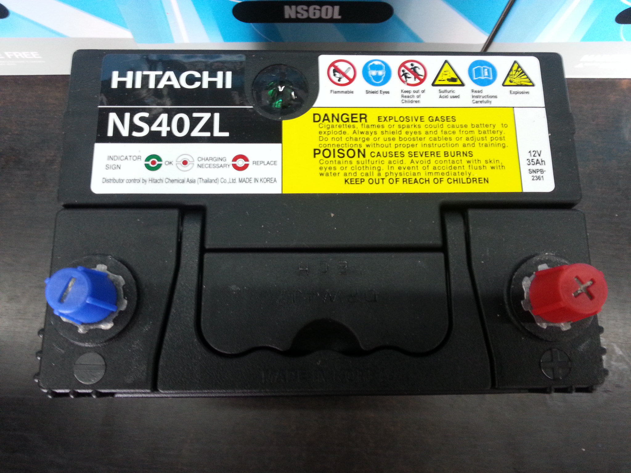 Hitachi Battery NS40ZL Perodua MAINTENANCE FREE